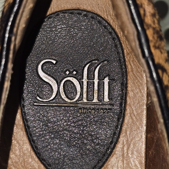 Sofft Brown Snake Print Loafers WITH DYED REAL COW HAIR CHIC LOOKING SHOE SIZE 7 - Picture 5 of 8